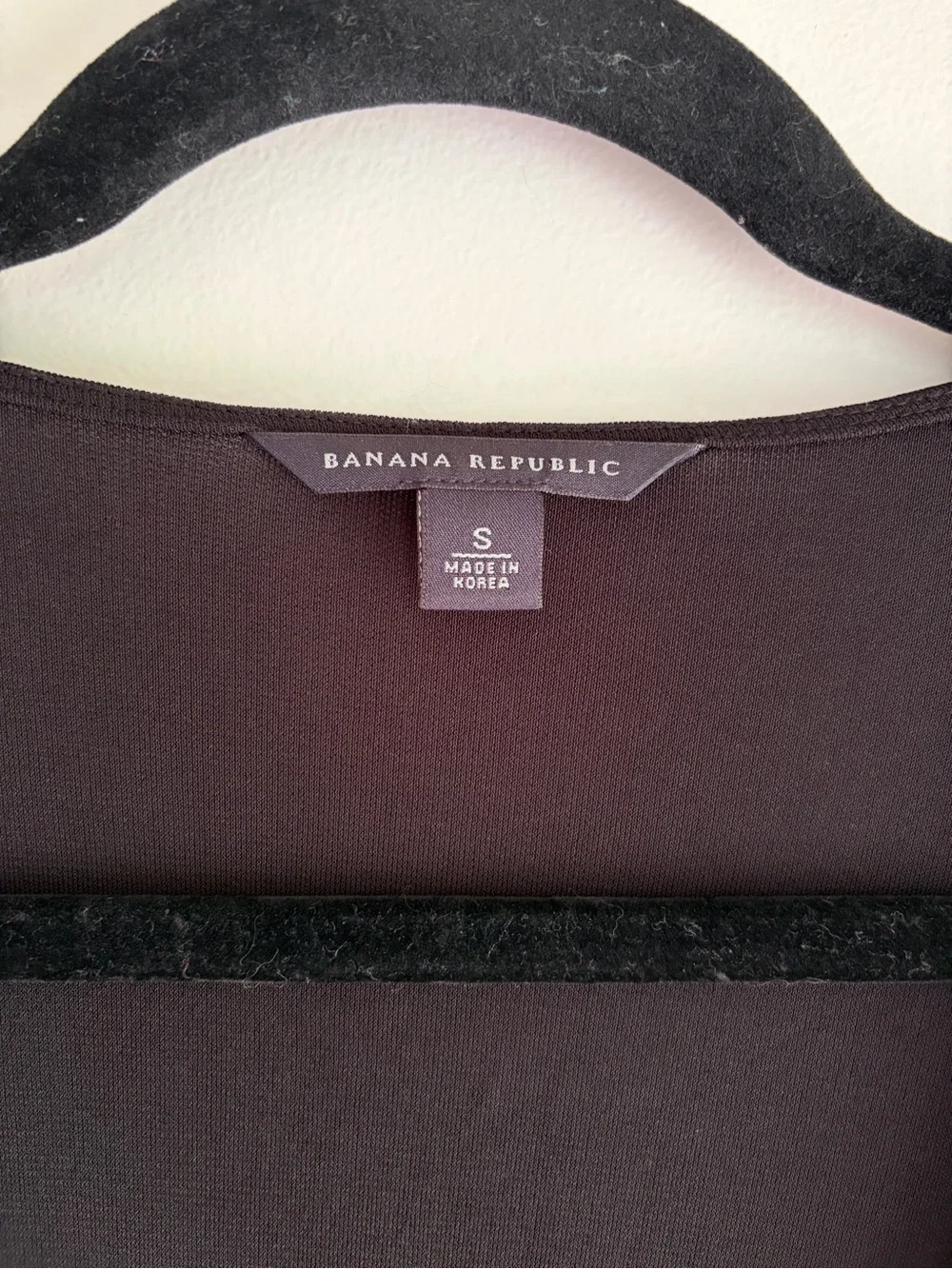 Banana Republic Black Short Sleeve Knit Wrap Dress Size S